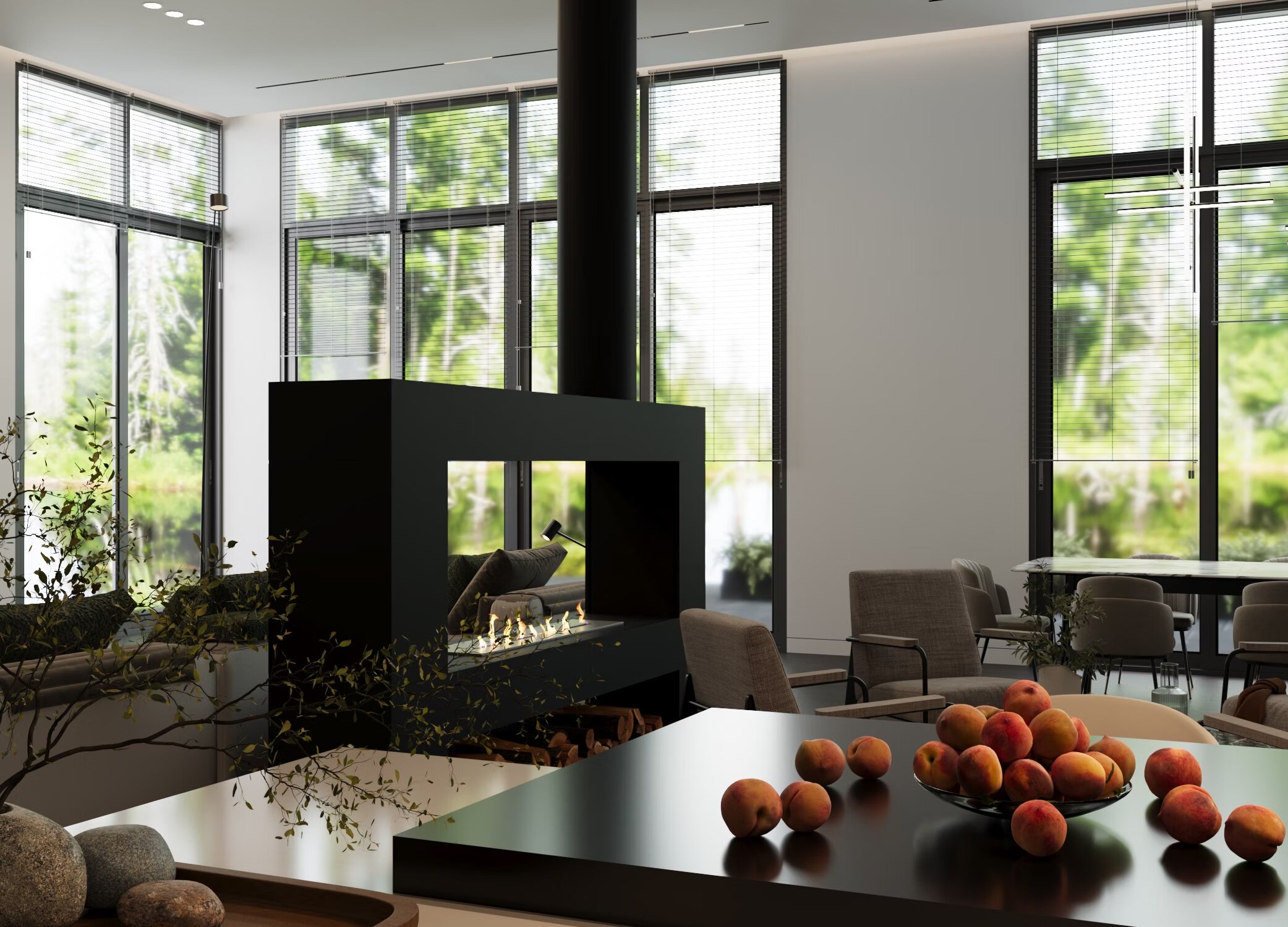 Contemporary Living — Fireplace