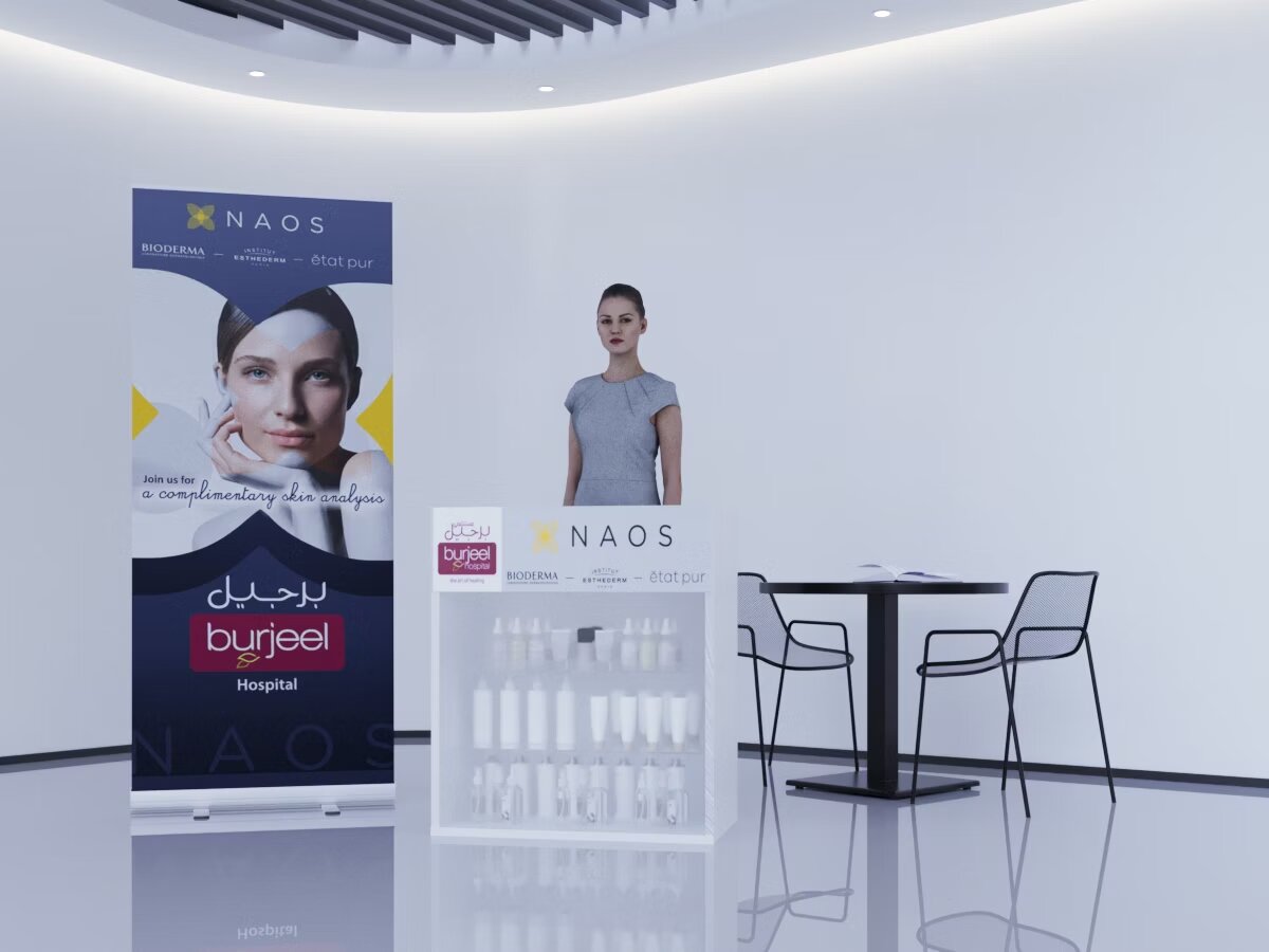 Naos Cosmetics Stand — Detail